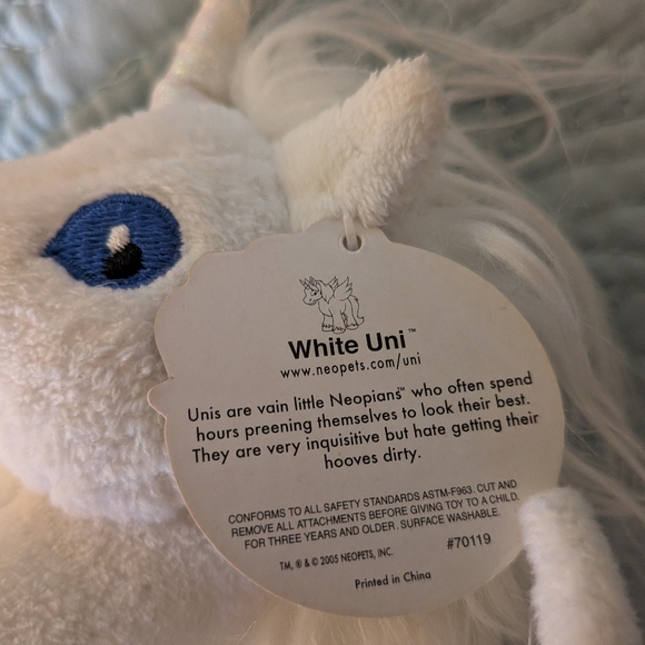 Neopets White Uni Plush with Tags. Limited Too. - Picture 2 of 4